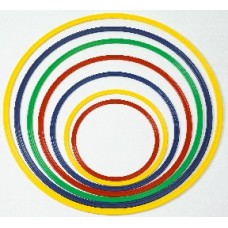 Cerchi ginnastica in nylon antiurto a sezione piatta diametro cm.40, peso gr.97