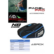 Borsa per il gioco del Padel  NB  ENEBE   modello  AEROX PRO BAG.   Dimensioni cm.70x30x40. Colore Nero/Blu