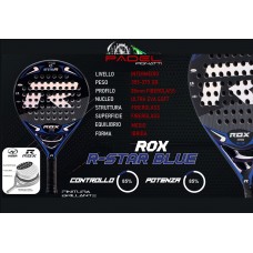 Racchetta per Padel  R ROX  modello R - STAR.  In fiberglass.  Livello Intermedio ad uso Polivalente.  SENIOR