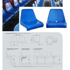 Seduta stadio mod. M2010 UV . Versione con schienale. Raccomandato FIFA/UEFA/FIBA