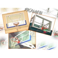 Tabelloni basket regolamentari dim.cm.180x105  modello in cristallo temperato.  FIBA. Prezzo coppia