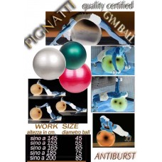 Gym Ball fitness/pilates diametro cm.75 (palla psicomotoria) -ANTIBURST (antiscoppio) 