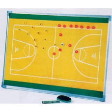 Lavagna magnetica per schemi gioco basket, dim.cm.90x60. Modello da parete e con cavalletto incluso