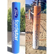 Personalizzazione di coppia di protezioni per pali beach volley/beach tennis: versione QUADRICROMATICA STANDARD. (Protezioni escluse) 