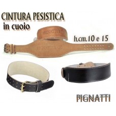 CINTURA PESISTICA modello professionale IN CUOIO, H.CM.10.  MIS.S-M-L-XL. - prezzo cadauna