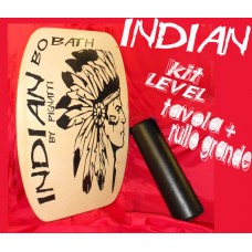 INDIAN: la nuova tavola propriocettiva BALANCE BOARD x il fitness. Kit LEVEL:  TAVOLA + RULLO GRANDE