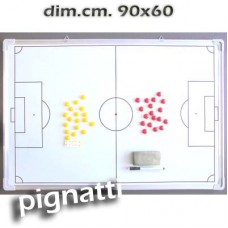 Lavagna magnetica tattica per schemi gioco calcio , modello da parete dim.cm.90x60