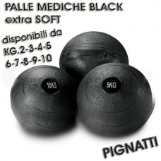 Palla medica - Slam Ball nuovo modello  ANTIRIMBALZO Black extra SOFT da kg.10 - diametro cm.23