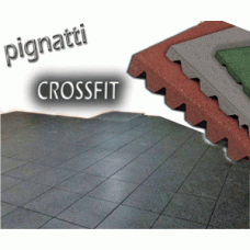 Pavimentazione sportiva antitrauma CROSSFIT in gomma riciclata. Colore NERO. Dim.cm.100x100xspessore mm.20 