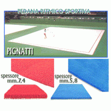 Pedana per ginnastica ritmica dim.mt.14x14x spessore mm.7,4 , realizzata in 4 elementi componibili. Made in Italy. Certificazione Ignifuga Bfl - S1.