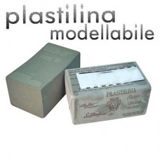 Plastilina modellabile colore grigio. Confezione da gr.500