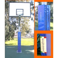 COPPIA Protezioni per tralicci basket tipo MONOPALO vari .  Modello EXTRA A SEZIONE QUADRA (forma quadrangolare) per protezione zona palo:  altezza cm.200 ca. x spess.cm.10. COPPIA