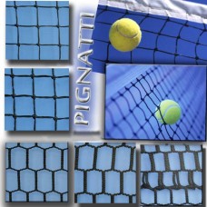 Rete tennis modello pesante, maglia esagonale mm.45 saldata, filo mm.2,5. Nastro in PVC - 